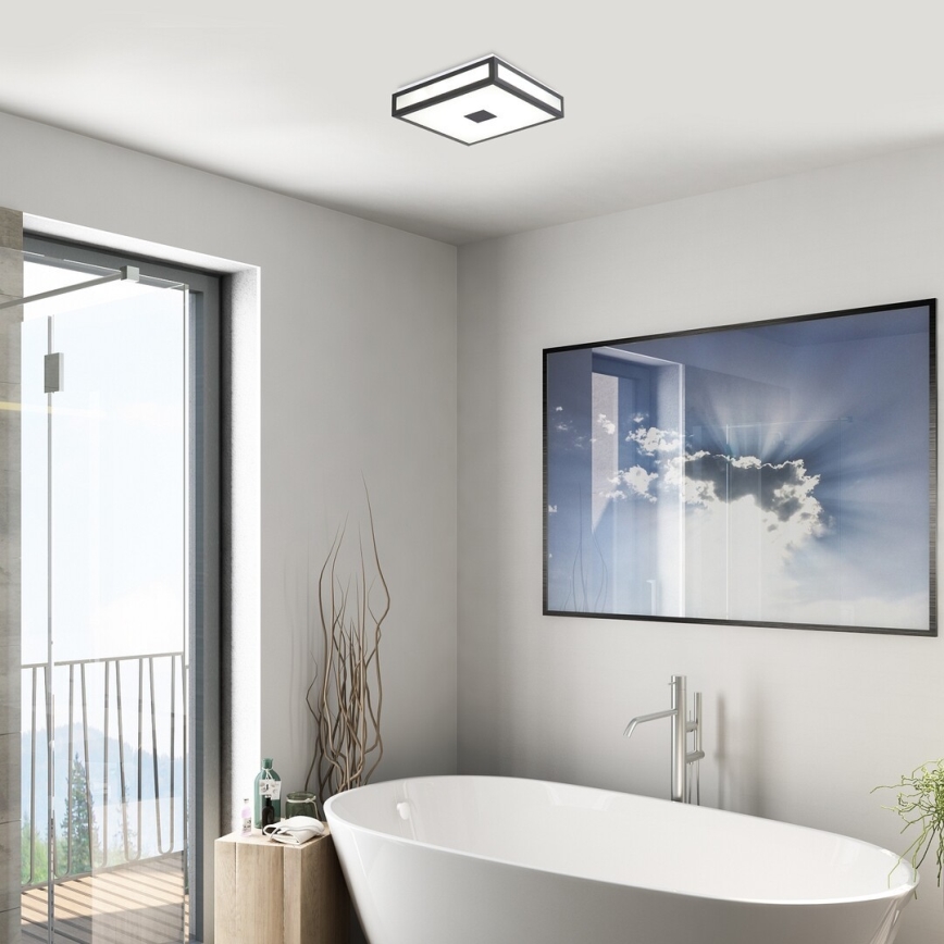 Rabalux - Plafón LED de baño LED/18W/230V IP44 negro