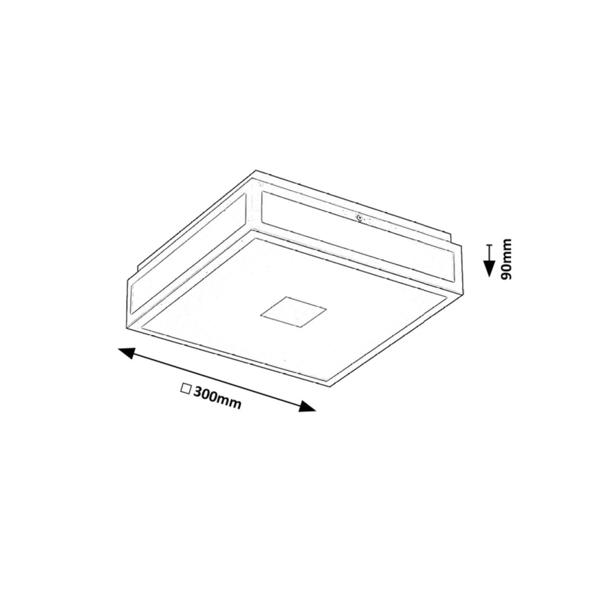 Rabalux - Plafón LED de baño LED/18W/230V IP44 negro