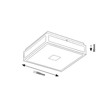 Rabalux - Plafón LED de baño LED/18W/230V IP44 30x30 cm blanco