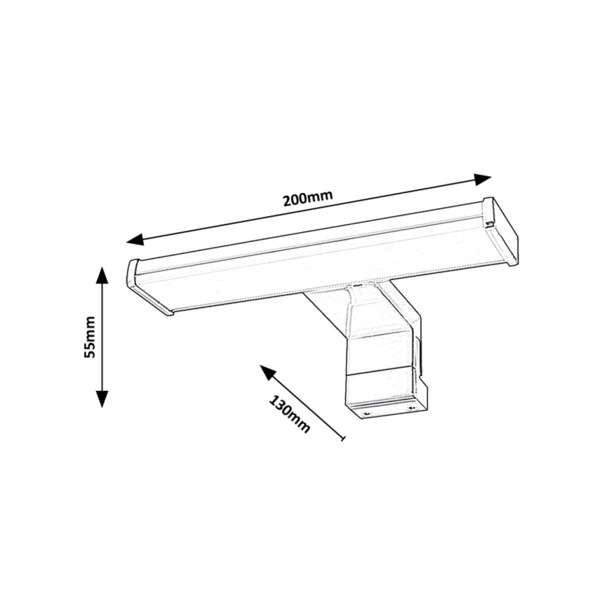 Rabalux - Iluminación LED para espejos de baño LED/4W/230V IP44