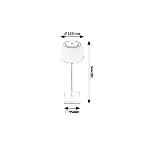 Rabalux - Lámpara de mesa LED recargable y regulable LED/4W/3,7V 1800 mAh 3000-5000K IP44 plata
