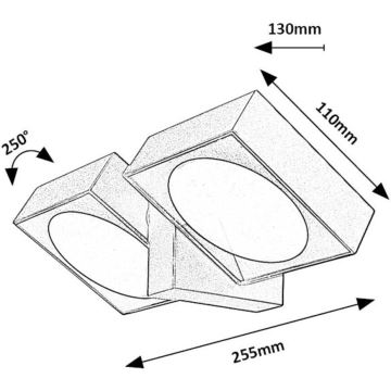 Rabalux - Aplique LED de exterior 2xLED/7W/230V IP54 antracita