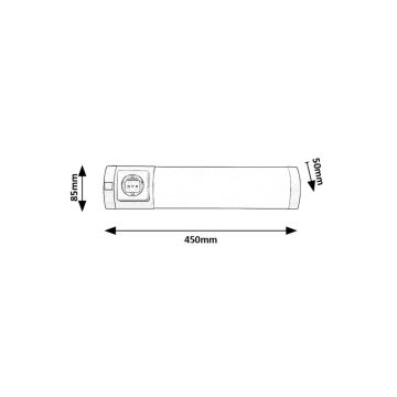 Rabalux - Iluminación LED bajo mueble con toma LED/5W/230V 4000K cromo mate