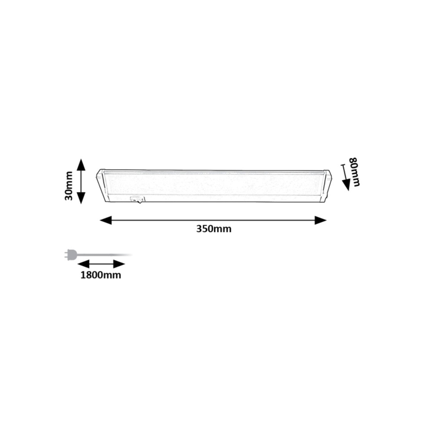 Rabalux - Luz LED bajo el mueble de cocina LED/5W/230V 4000K blanco