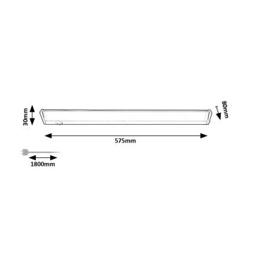 Rabalux - Lámpara LED debajo del gabinete LED/10W/230V 4000K 57 cm blanco