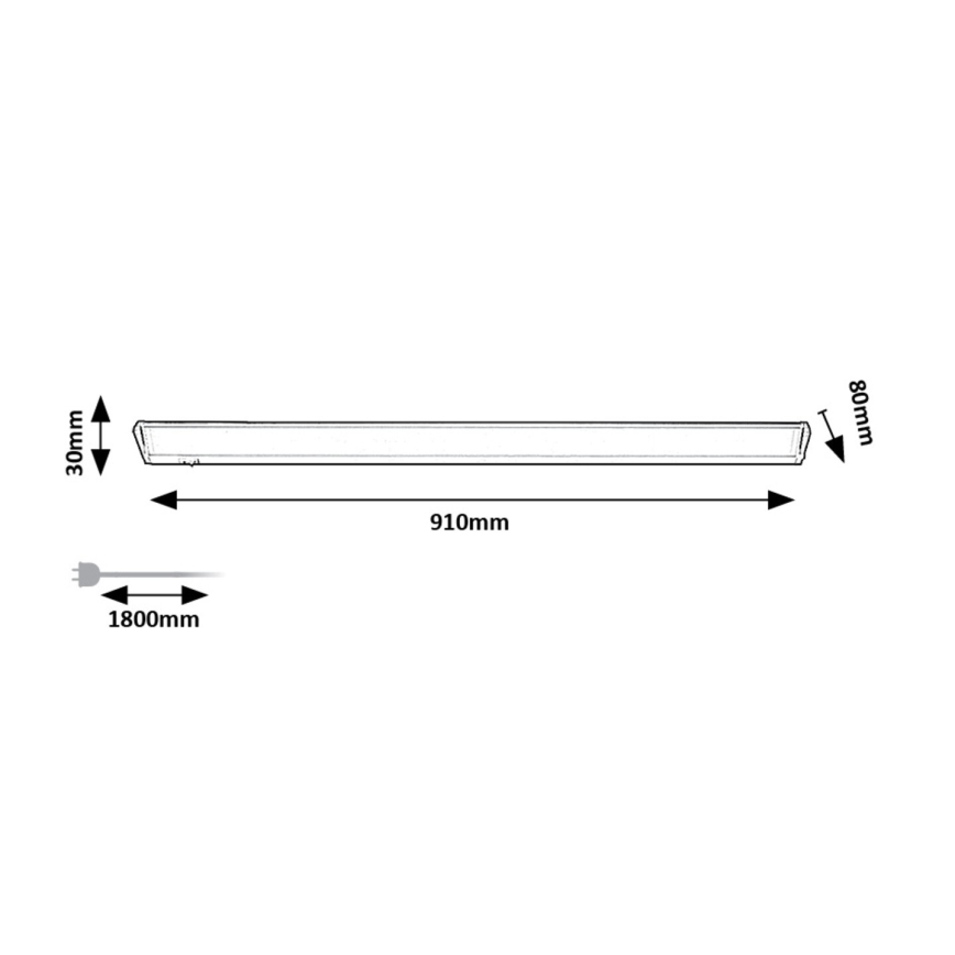 Rabalux - Lámpara LED debajo del gabinete LED/15W/230V 4000K 91 cm blanco