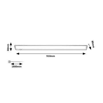 Rabalux - Lámpara LED debajo del gabinete LED/15W/230V 4000K 91 cm cromo mate