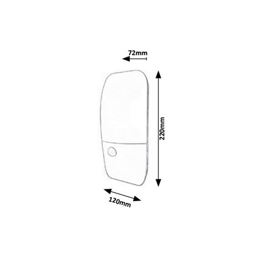 Rabalux - Aplique LED para exterior con sensor LED/11W/230V IP54 800lm 4000K