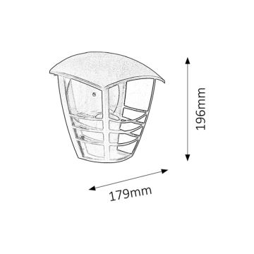 Rabalux - Aplique exterior 1xE27/60W/230V IP44