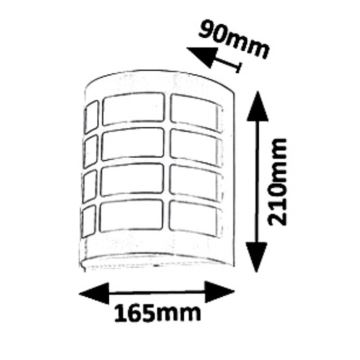 Rabalux 8799 - Aplique de exterior SEVILLA 1xE27/11W/230V IP44