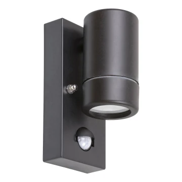 Rabalux - Aplique de exterior con sensor 1xGU10/10W/230V negro IP44