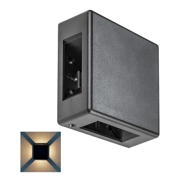 Rabalux - Aplique de exterior LED/6W/230V IP54 negro
