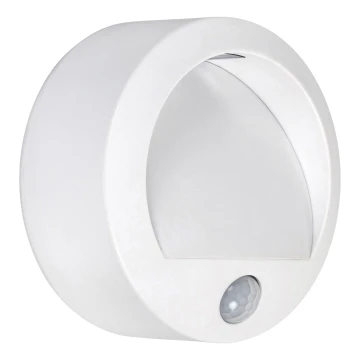 Rabalux - Aplique LED exterior con sensor LED/1,5W/3xAA IP44 blanco