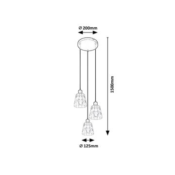 Rabalux - Lámpara de araña de cable 3xE27/40W/230V