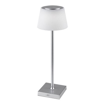 Rabalux - Lámpara de mesa LED recargable y regulable LED/4W/3,7V 1800 mAh 3000-5000K IP44 plata