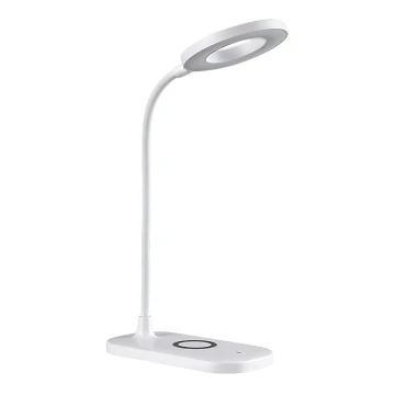 Rabalux - Lámpara de mesa regulable LED táctil con cargador inalámbrico LED/5W/5V 2700-6000K blanco