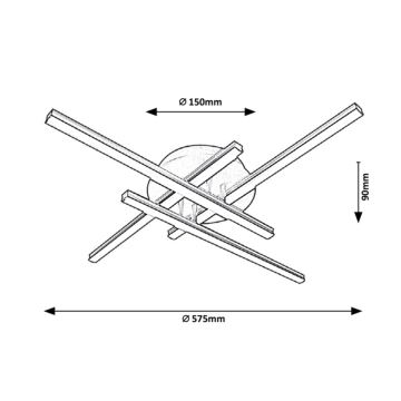 Rabalux - Lámpara de techo LED 4xLED/25W/230V