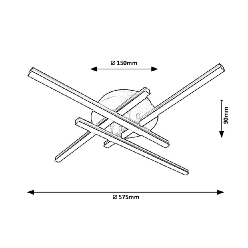 Rabalux - Lámpara de techo LED 4xLED/25W/230V