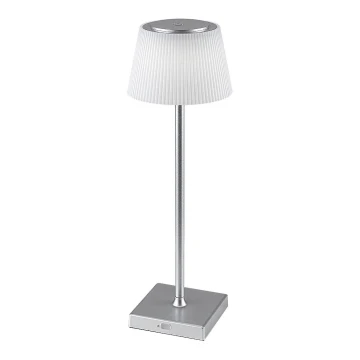 Rabalux - LED Lámpara de mesa recargable con dimmer LED/4W/3,7V 1800 mAh 3000-5000K IP44 plata