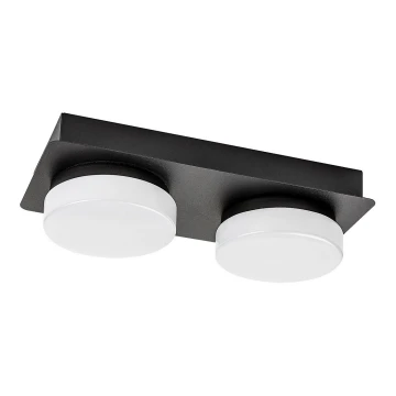 Rabalux - Plafón LED para baño 2xLED/5,5W/230V IP44 negro