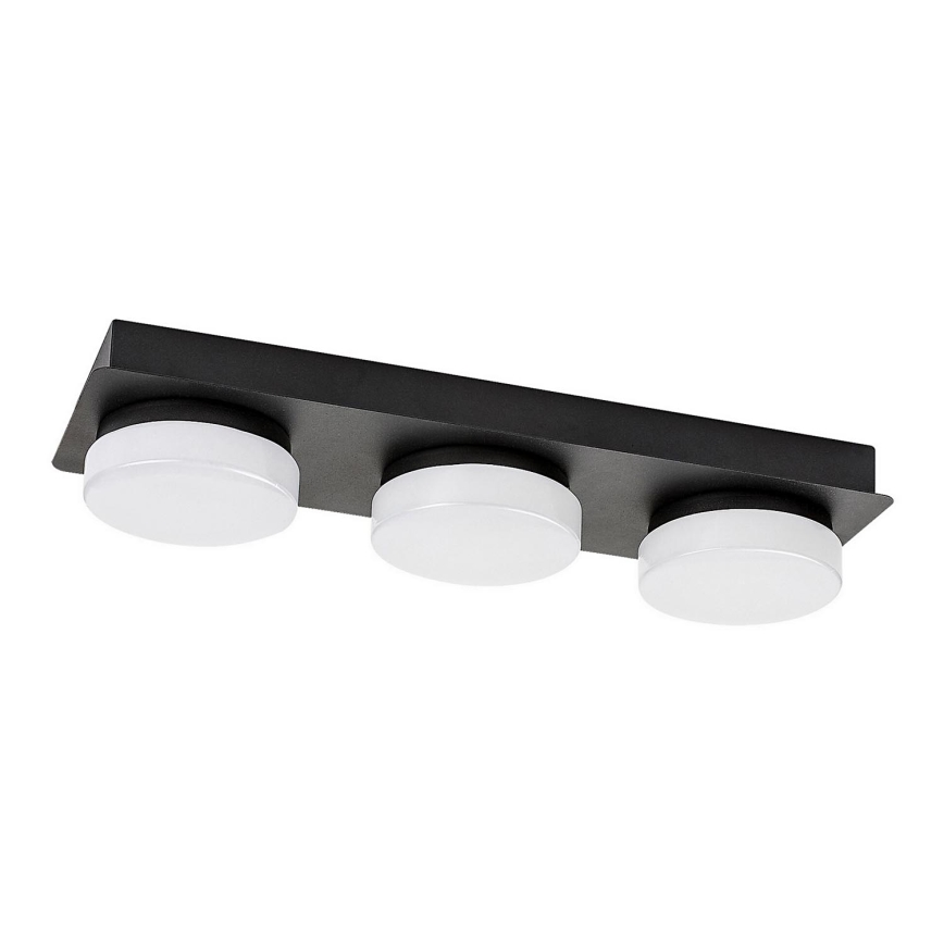 Rabalux - Plafón LED para baño 3xLED/6W/230V IP44 negro