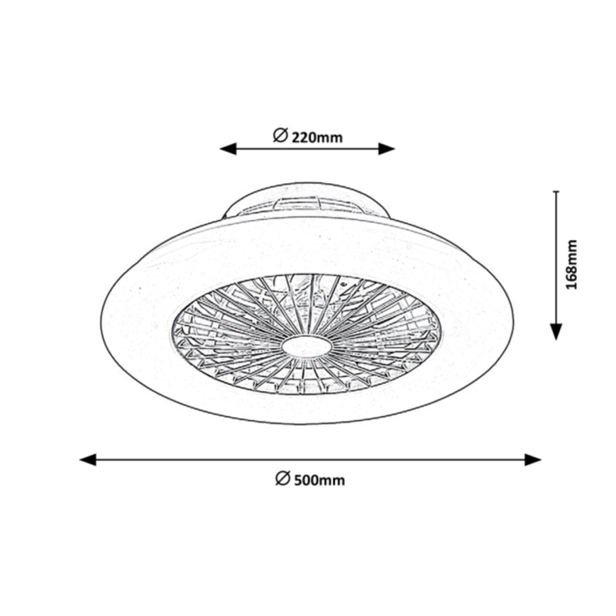 Rabalux - Plafón LED Regulable con ventilador LED/30W/230V + CR 3000-6500K