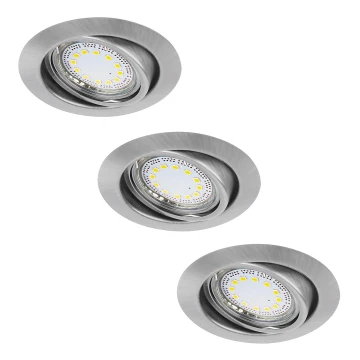 Rabalux - SET 3xLED Lámpara empotrada 3xGU10/3W/230V IP40