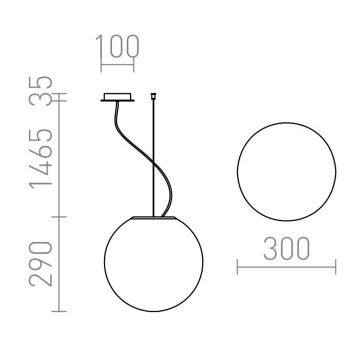 RED - Design Rendl - R10478 - Lámpara colgante LUNEA 1xE27/70W/230V