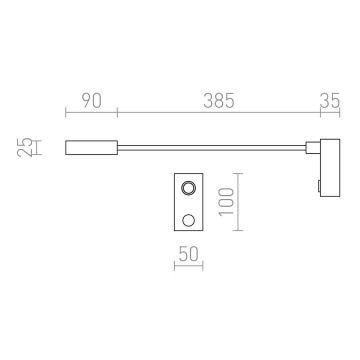 RED - Design Rendl - R10541 - Lámpara LED flexible AIM LED/3W/230V negro