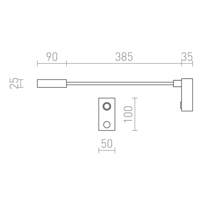 RED - Design Rendl - R10541 - Lámpara LED flexible AIM LED/3W/230V negro