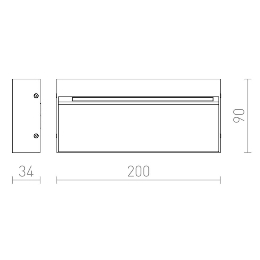 RED - Design Rendl - R12547 - Aplique LED para exterior AQILA LED/6W/230V IP54