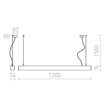 RED - Design Rendl - R12720 - Lámpara LED colgante PESANTE LED/40W/230V