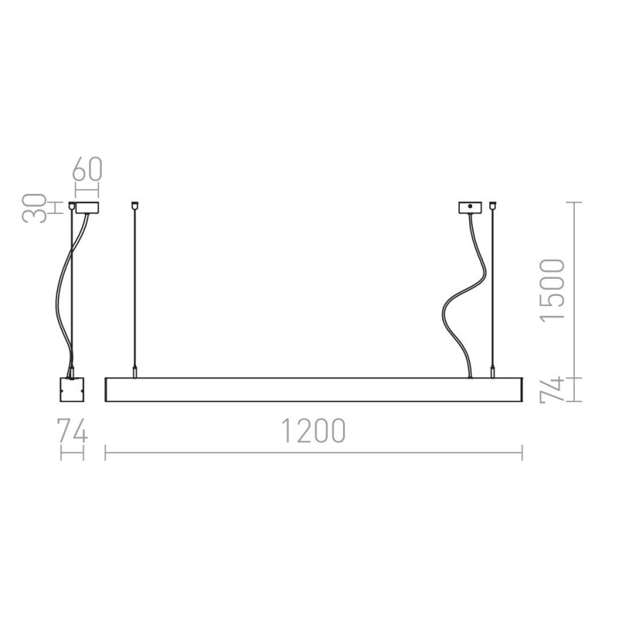 RED - Design Rendl - R12720 - Lámpara LED colgante PESANTE LED/40W/230V