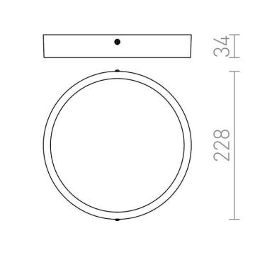 RED - Design Rendl - R12804 - Plafón LED HUE LED/24W/230V