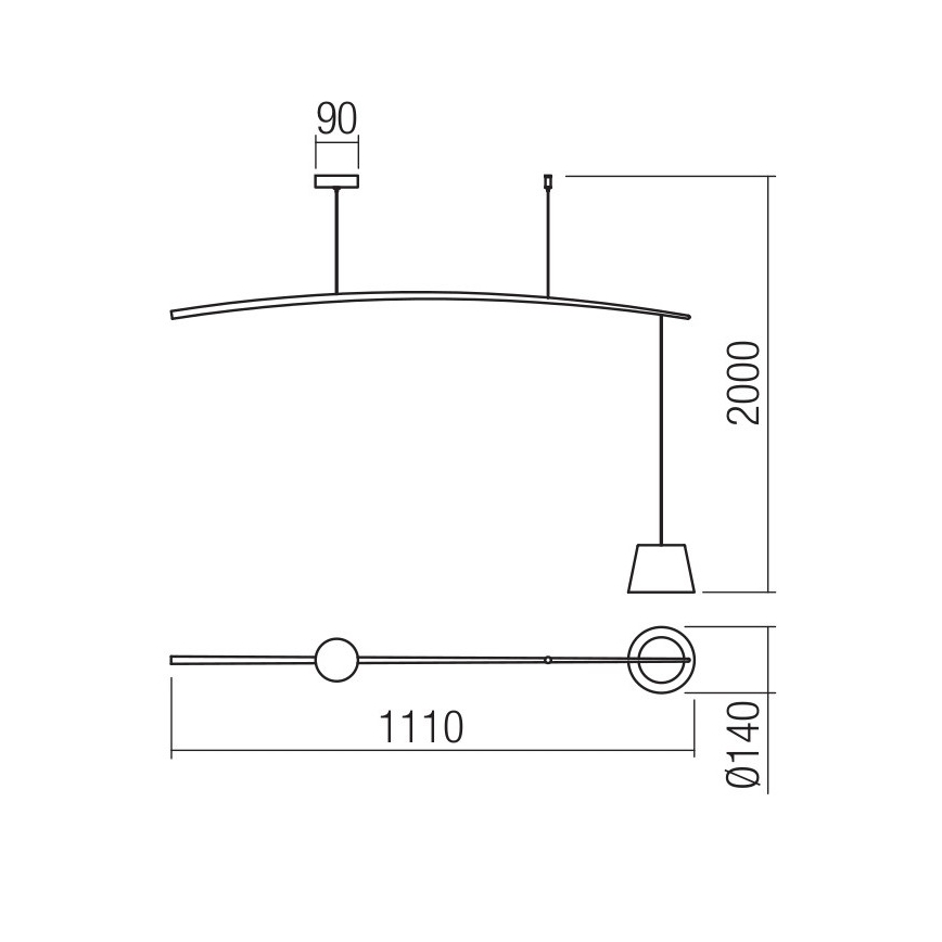 Redo 01-1497 - Lámpara LED colgante LOLLI LED/6W/230V blanco