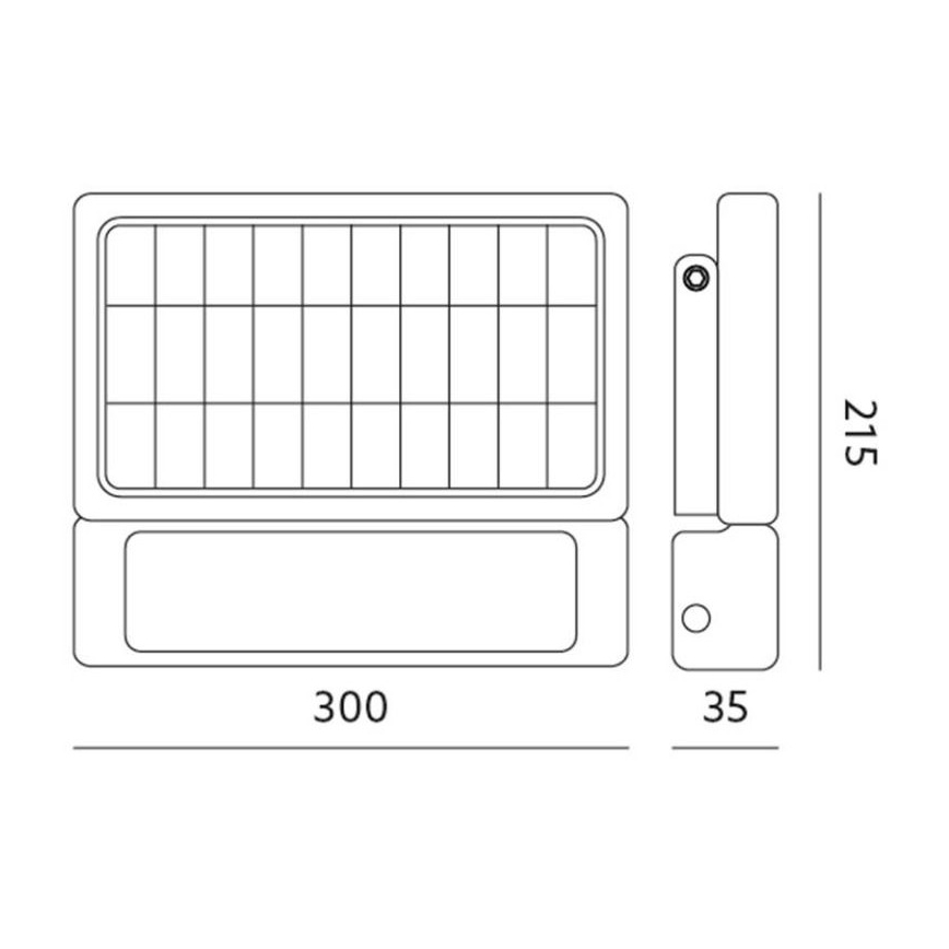 Reflector solar LED con sensor LED/10W/3,7V 4000K IP65