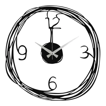 Reloj de pared 48 cm 1xAA negro