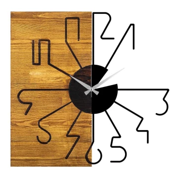 Reloj de pared 58 cm 1xAA madera/metal