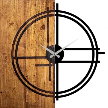 Reloj de pared 58x56 cm 1xAA madera/metal