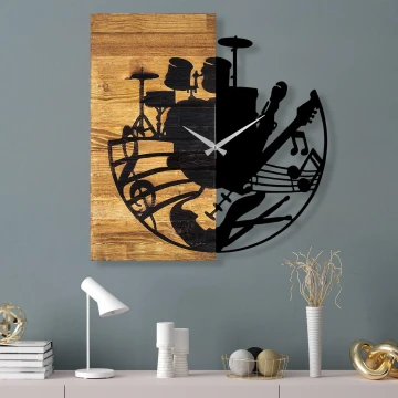 Reloj de pared 60x58 cm 1xAA madera/metal