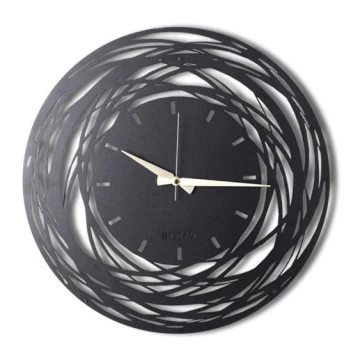 Reloj de pared 70 cm 1xAA negro/dorado