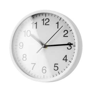 Reloj de pared diá. 20 cm 1xAA blanco/negro