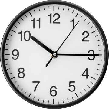 Reloj de pared diá. 20 cm 1xAA negro/blanco