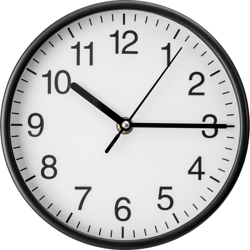 Reloj de pared diá. 20 cm 1xAA negro/blanco