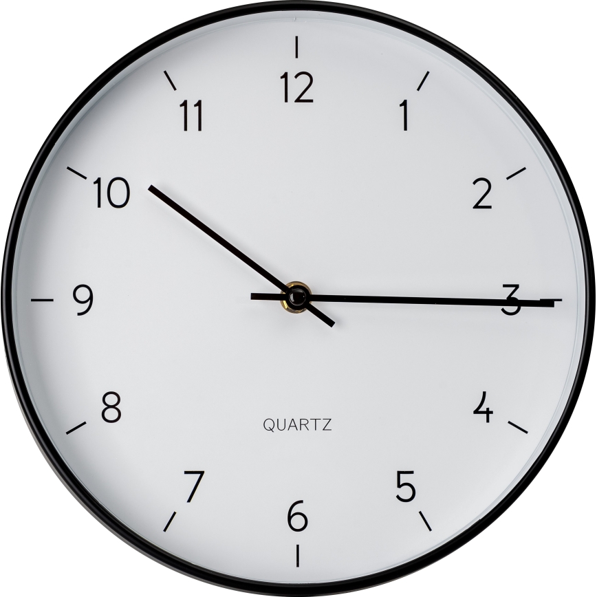 Reloj de pared diá. 25 cm 1xAA negro/blanco