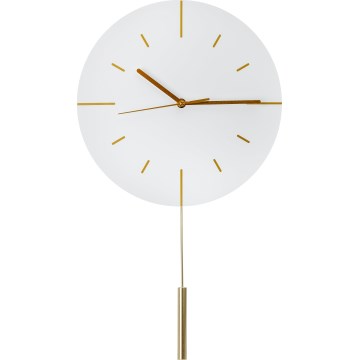 Reloj de pared diá. 30 cm 1xAA blanco/dorado