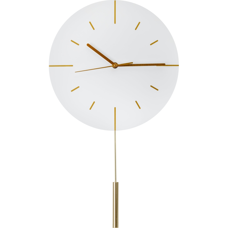 Reloj de pared diá. 30 cm 1xAA blanco/dorado