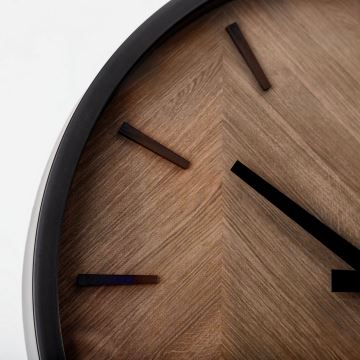 Reloj de pared diá. 30 cm 1xAA negro/marrón