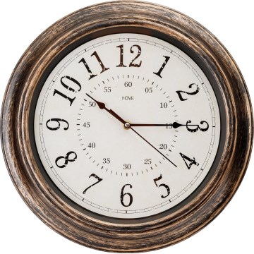 Reloj de pared diá. 40 cm 1xAA bronce/blanco