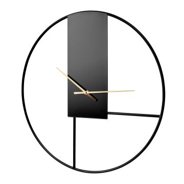 Reloj de pared diá. 50 cm 1xAA negro/dorado